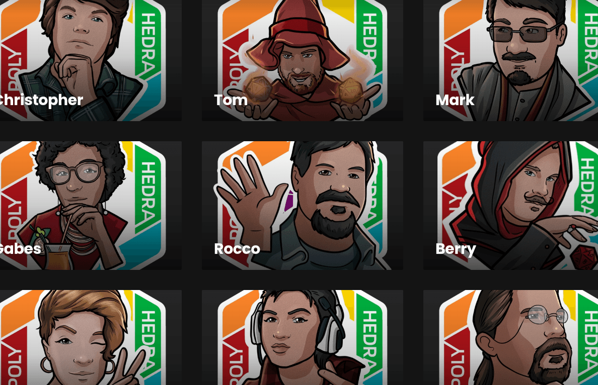 Portrait grid of vetted game masters