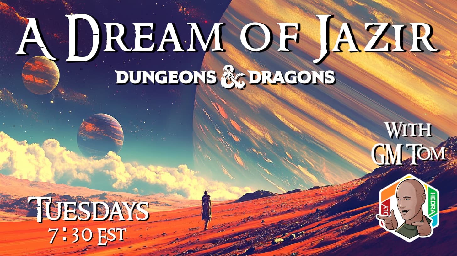 Artwork for A Dream of Jazir, an online D&D 5e tabletop role-playing game